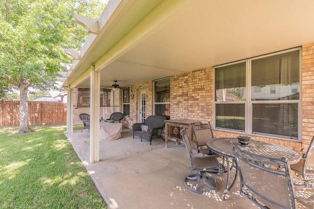 4820 Rum St, Fort Worth, TX 76244 - view of patio with a ceiling fan