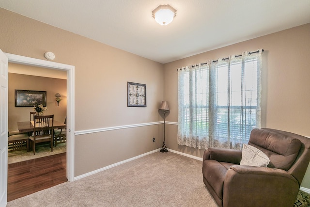 4820 Rum St, Fort Worth, TX 76244 - living area featuring carpet floors and baseboards