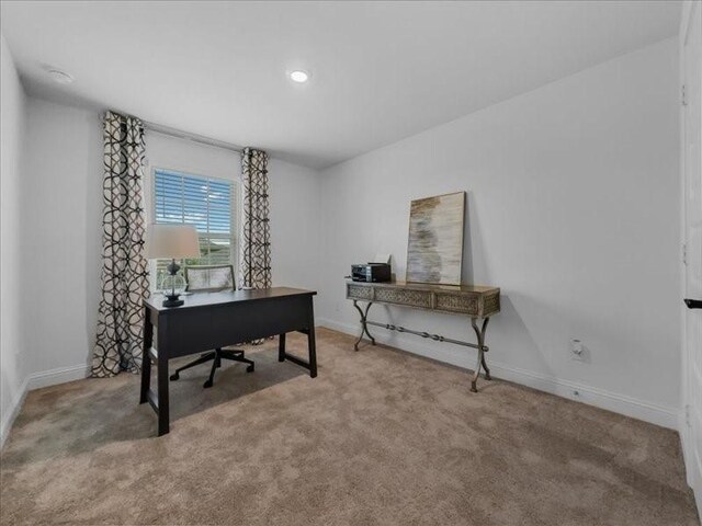 3605 Keechi Creek Dr, Celina, TX 75078 - carpeted office with baseboards and recessed lighting