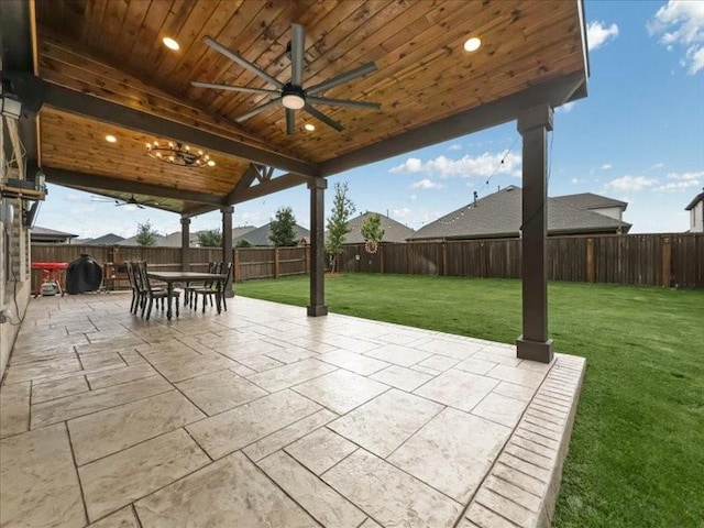 3605 Keechi Creek Dr, Celina, TX 75078 - view of patio featuring ceiling fan