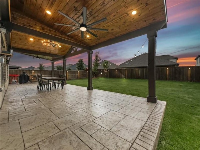 3605 Keechi Creek Dr, Celina, TX 75078 - view of patio / terrace with a ceiling fan
