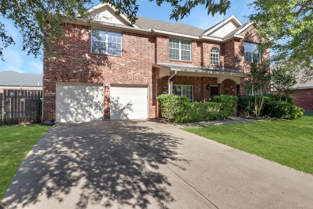 9103 Aristocrat Ln, Frisco, TX 75033 - traditional-style home featuring an attached garage, concrete driveway, and brick siding