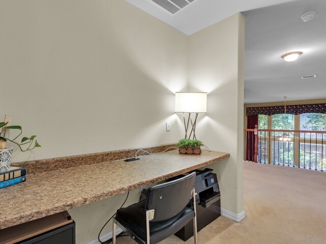 1217 Mandeville Dr, Murphy, TX 75094 - office area featuring light colored carpet and baseboards