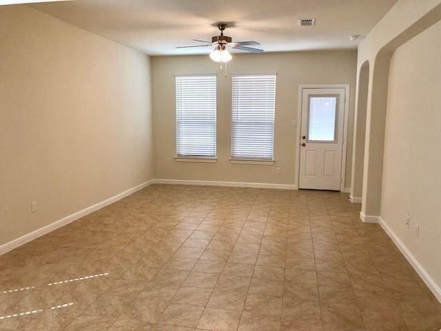 9105 Edenberry Ln, Fort Worth, TX 76179 - empty room featuring a ceiling fan and baseboards