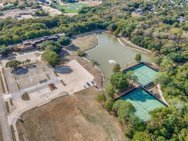 aerial view of a large body of water