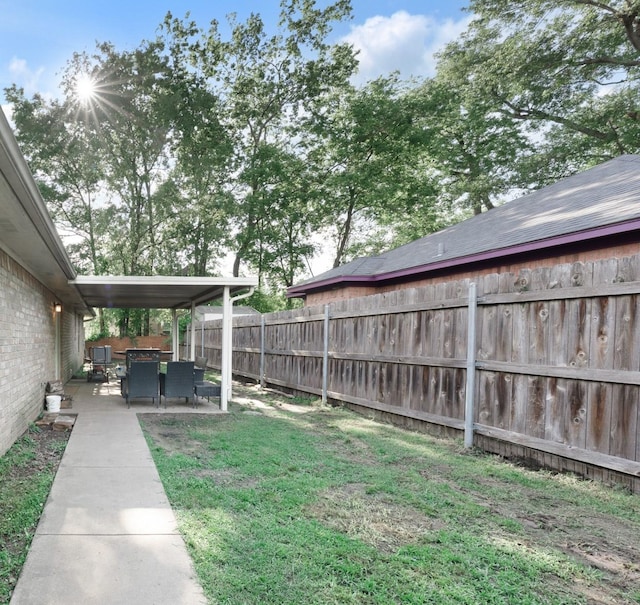 400 Houston St, Sulphur Springs, TX 75482 - view of yard featuring a patio area