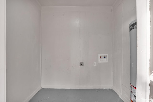 laundry area featuring hookup for an electric dryer and hookup for a washing machine