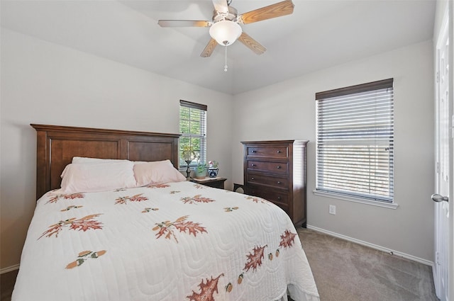 1418 Ravenwood Dr, Mansfield, TX 76063 - bedroom featuring light carpet, baseboards, and ceiling fan