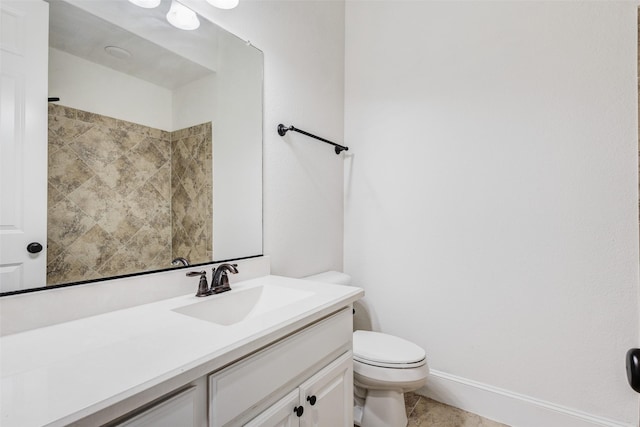 901 Clear Water Dr, Allen, TX 75013 - bathroom featuring vanity, toilet, and baseboards