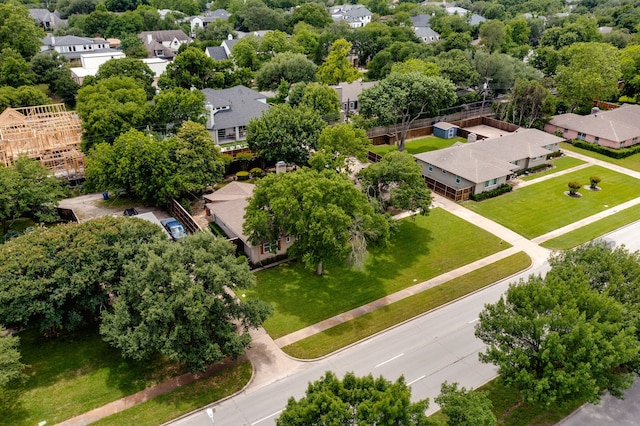 5820 Forest Ln, Dallas, TX 75230 - aerial perspective of suburban area with a tree filled landscape