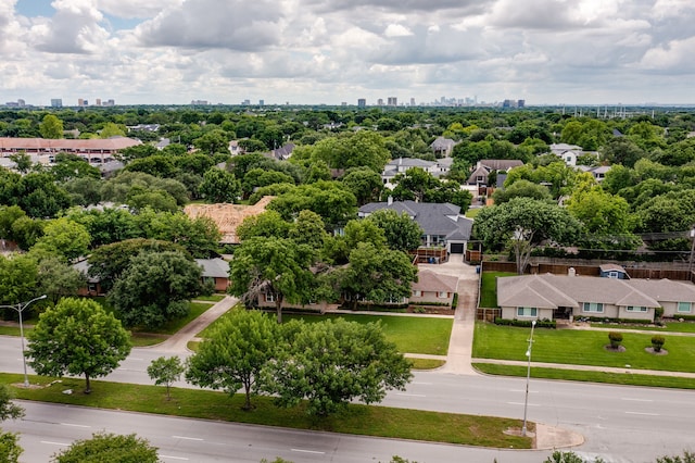 5820 Forest Ln, Dallas, TX 75230 - bird's eye view of a skyline view and a tree filled landscape