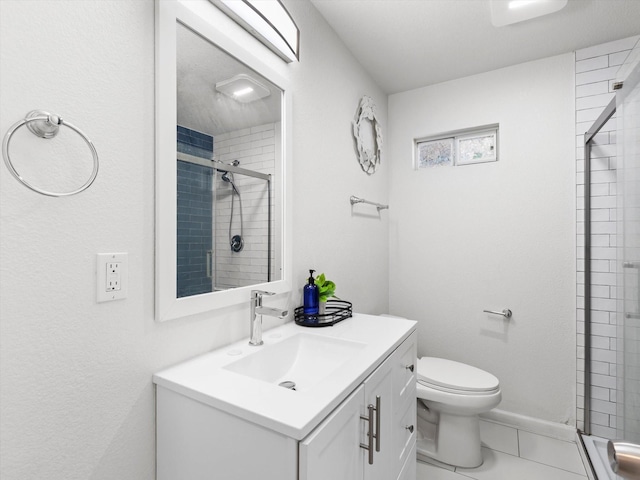 3939 Ermis St, Haltom City, TX 76111 - full bathroom featuring a shower stall, vanity, and toilet