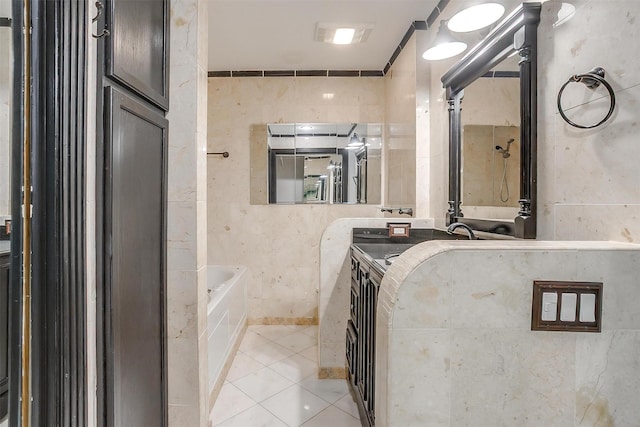 390 Driftwood Ct Unit 3B-1, Azle, TX 76020 - full bathroom with tile patterned flooring and a tub to relax in