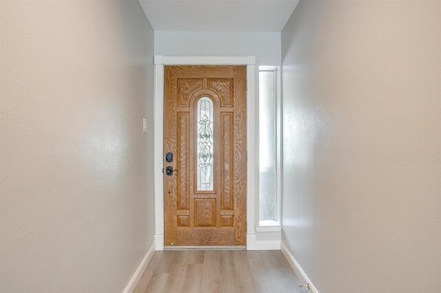 390 Driftwood Ct Unit 3B-1, Azle, TX 76020 - doorway with baseboards and light wood finished floors