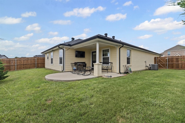 2104 Shane Ave, Fort Worth, TX 76134 - back of property with central AC unit and a patio