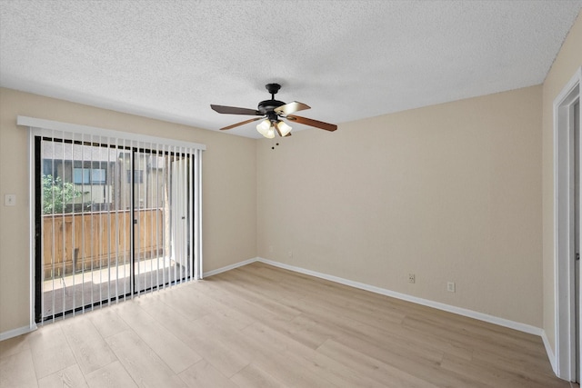 1204 Calico Ln Unit 720, Arlington, TX 76011 - empty room with light wood-style flooring, ceiling fan, and a textured ceiling