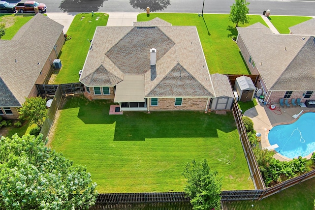 218 Whispering Dell Ln, Weatherford, TX 76085 - aerial view of property and surrounding area featuring a pool area