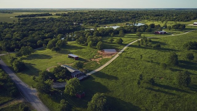 6305 Barrel Spring Rd, Nocona, TX 76255 - aerial view of property and surrounding area featuring a forest and rural landscape
