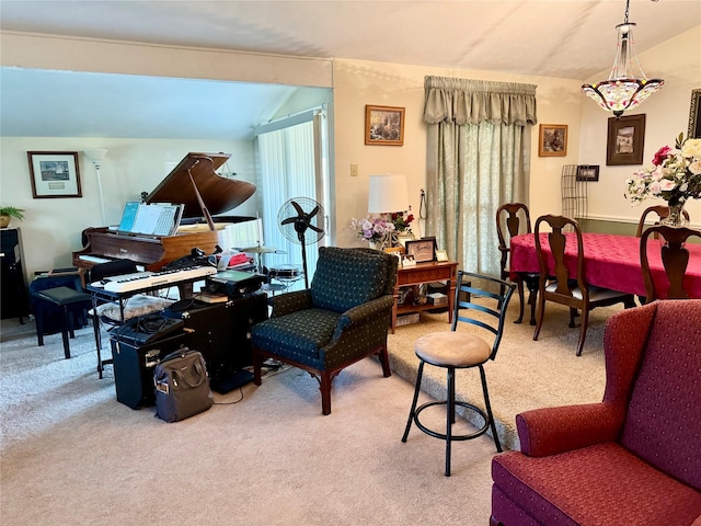 7302 Hardwood Trl, Dallas, TX 75249 - sitting room featuring lofted ceiling and carpet