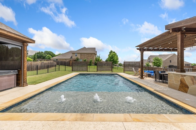 206 Stallion Ln, Hickory Creek, TX 75065 - view of swimming pool with a patio area and an outdoor hangout area