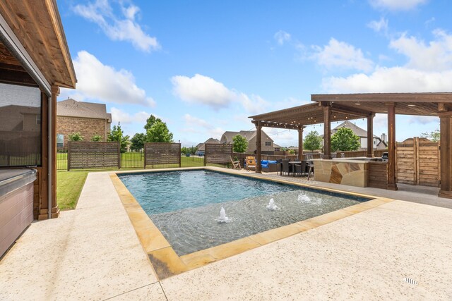 206 Stallion Ln, Hickory Creek, TX 75065 - view of swimming pool featuring a patio area and fence