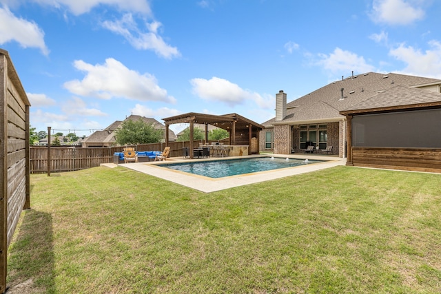 206 Stallion Ln, Hickory Creek, TX 75065 - view of pool featuring a patio area and an outdoor living space