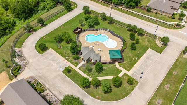 206 Stallion Ln, Hickory Creek, TX 75065 - aerial view of a pool area