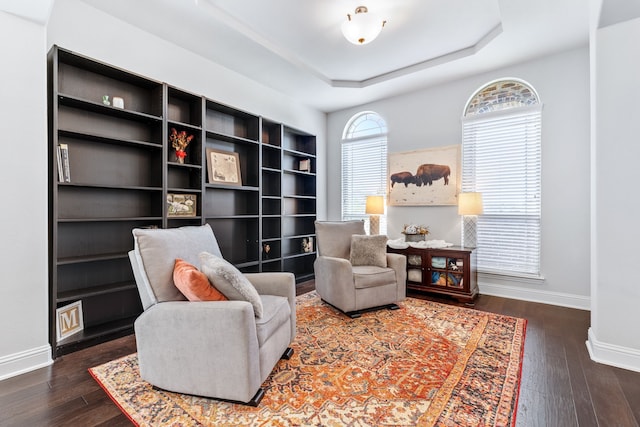 206 Stallion Ln, Hickory Creek, TX 75065 - sitting room featuring baseboards and hardwood / wood-style flooring