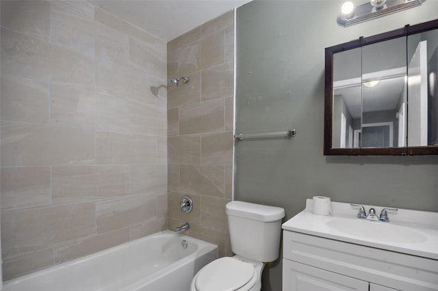 2500 Bamboo St, Mesquite, TX 75150 - bathroom with toilet, vanity, and shower / bathtub combination