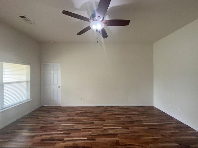 10009 Iron Ridge Dr, Fort Worth, TX 76140 - unfurnished room with wood finished floors, a ceiling fan, and baseboards