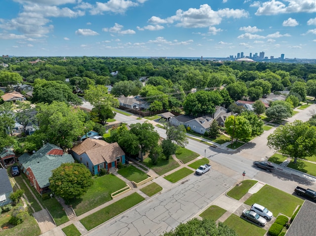 aerial view of residential area