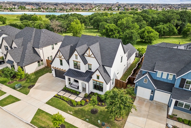 4141 Splitrock Dr, Prosper, TX 75078 - aerial perspective of suburban area featuring a large body of water