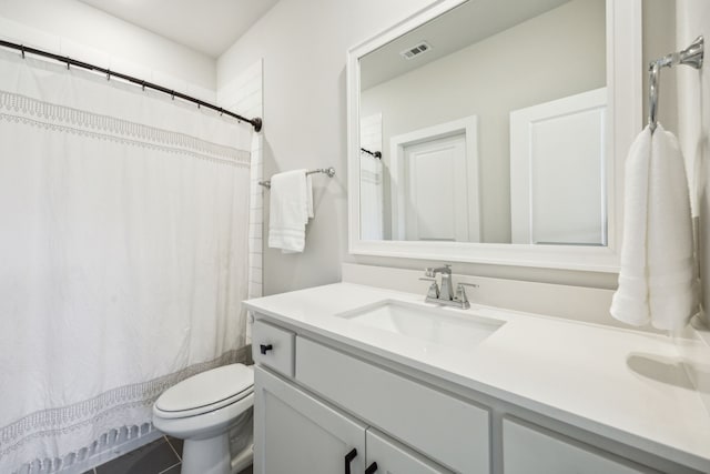 4141 Splitrock Dr, Prosper, TX 75078 - full bath with vanity, toilet, and tile patterned flooring