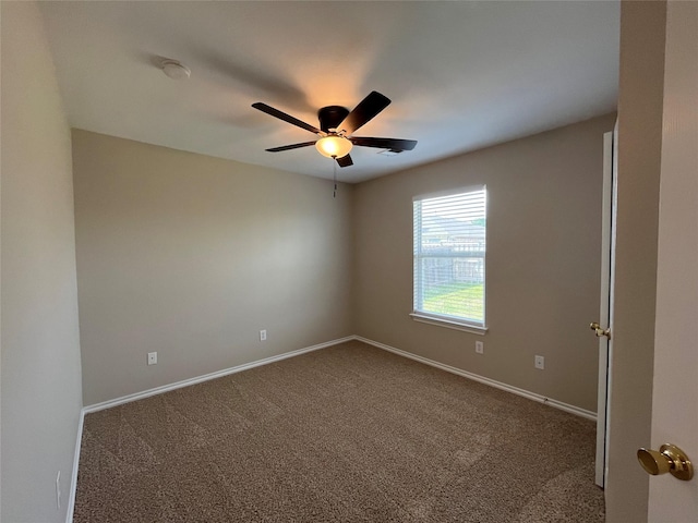 3108 Bryce Dr, Wylie, TX 75098 - unfurnished room featuring dark colored carpet, ceiling fan, and a smoke detector