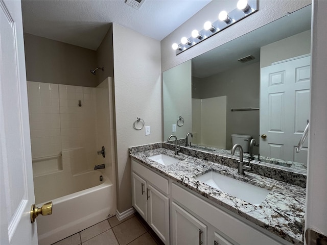3108 Bryce Dr, Wylie, TX 75098 - bathroom with tile patterned floors, double vanity, and shower / bath combination