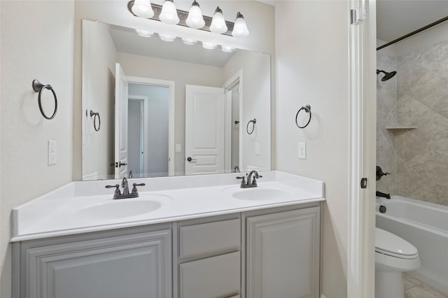 432 Sagebrush Dr, Aledo, TX 76008 - full bath with double vanity, washtub / shower combination, and toilet
