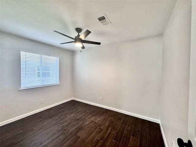 425 N Gaston Dr, Wylie, TX 75098 - spare room with dark wood-style floors, baseboards, and a ceiling fan