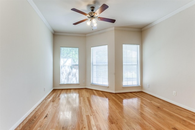 2524 Preston Rd Unit 204, Plano, TX 75093 - empty room featuring light wood-style floors, plenty of natural light, baseboards, and crown molding