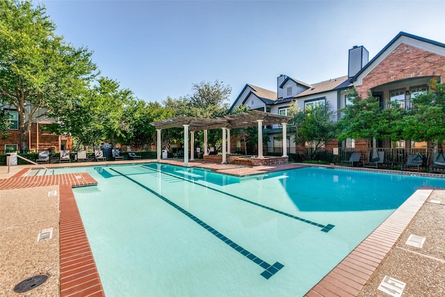 2524 Preston Rd Unit 204, Plano, TX 75093 - community pool with a pergola, fence, and a patio