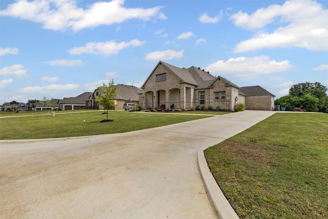 7020 Valley View Dr, Joshua, TX 76058 - french provincial home featuring brick siding, driveway, and a front yard