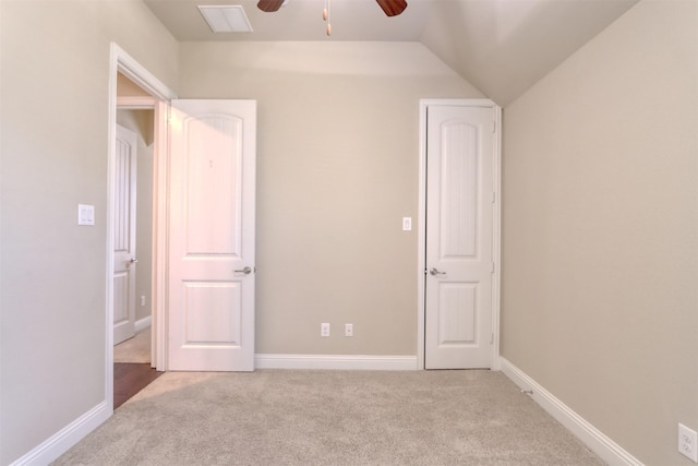 1306 Prato Ave, Mclendon Chisholm, TX 75032 - unfurnished bedroom with carpet, lofted ceiling, a ceiling fan, and baseboards
