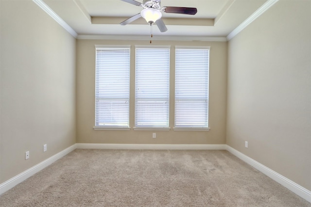 1306 Prato Ave, Mclendon Chisholm, TX 75032 - spare room with a tray ceiling, light colored carpet, healthy amount of natural light, and ornamental molding
