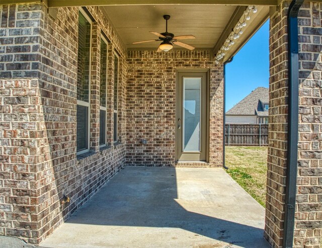 1306 Prato Ave, Mclendon Chisholm, TX 75032 - view of patio with a ceiling fan and fence