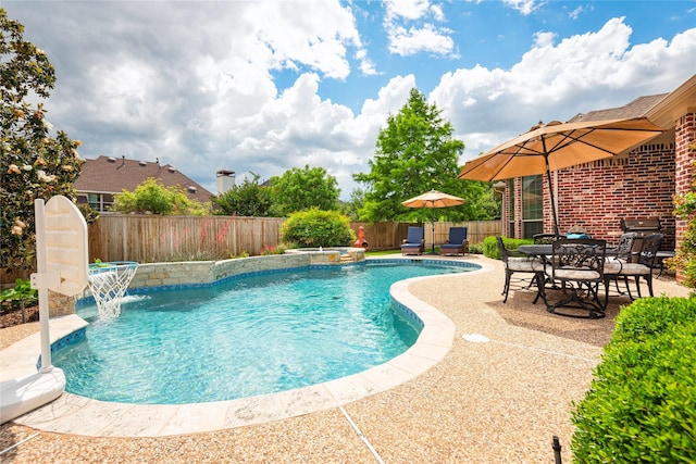 1607 Navarro Ct, Allen, TX 75013 - view of pool with a fenced backyard and a patio