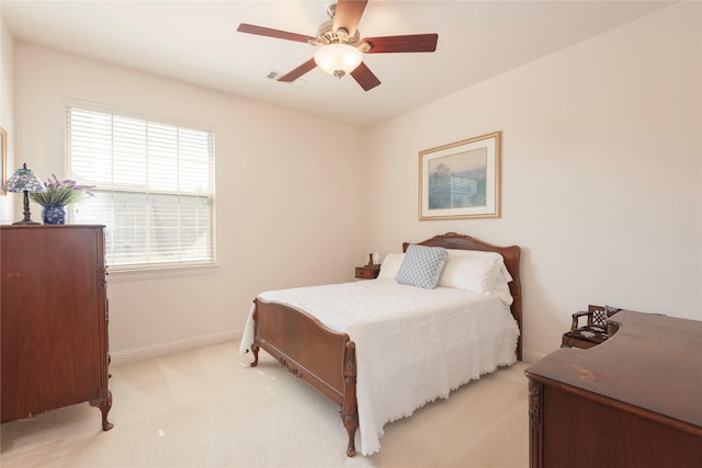 1607 Navarro Ct, Allen, TX 75013 - bedroom featuring light carpet, baseboards, and a ceiling fan