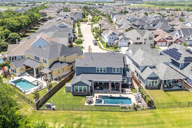 5000 Brush Hill Rd, Carrollton, TX 75010 - aerial view of residential area featuring a pool area