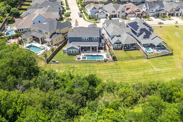 5000 Brush Hill Rd, Carrollton, TX 75010 - aerial view of residential area with a pool area