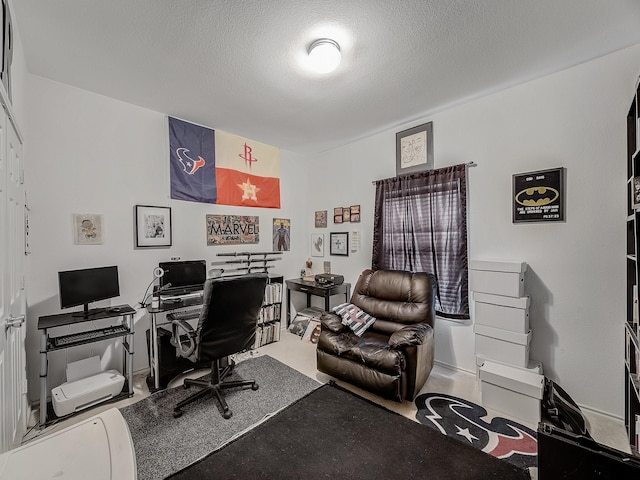 3929 Bonita Springs Dr, Fort Worth, TX 76123 - home office with a textured ceiling