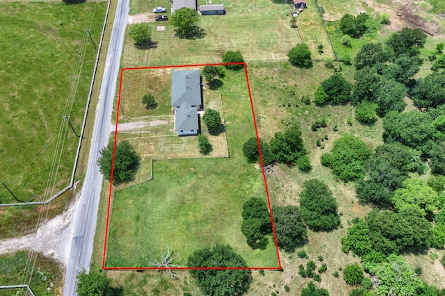 943 Lone Star Rd, Whitesboro, TX 76273 - aerial view of property and surrounding area featuring property parcel outlined