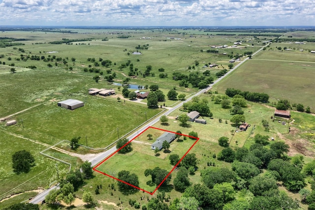 943 Lone Star Rd, Whitesboro, TX 76273 - overview of rural landscape with property parcel outlined